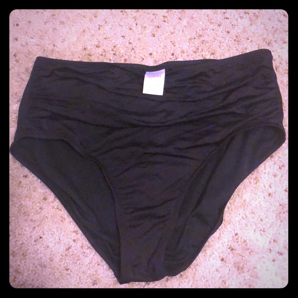 Ruched high waist bikini bottom